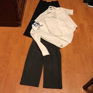 Button down shirts and dress pants for boys